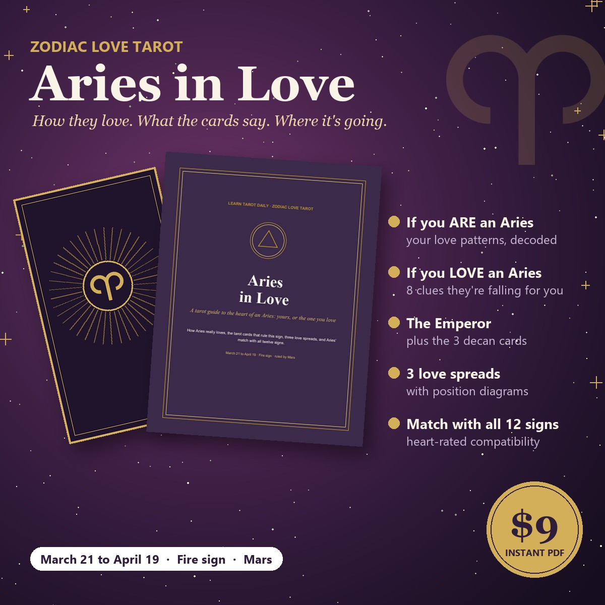 Aries in Love: zodiac love tarot guide with The Emperor