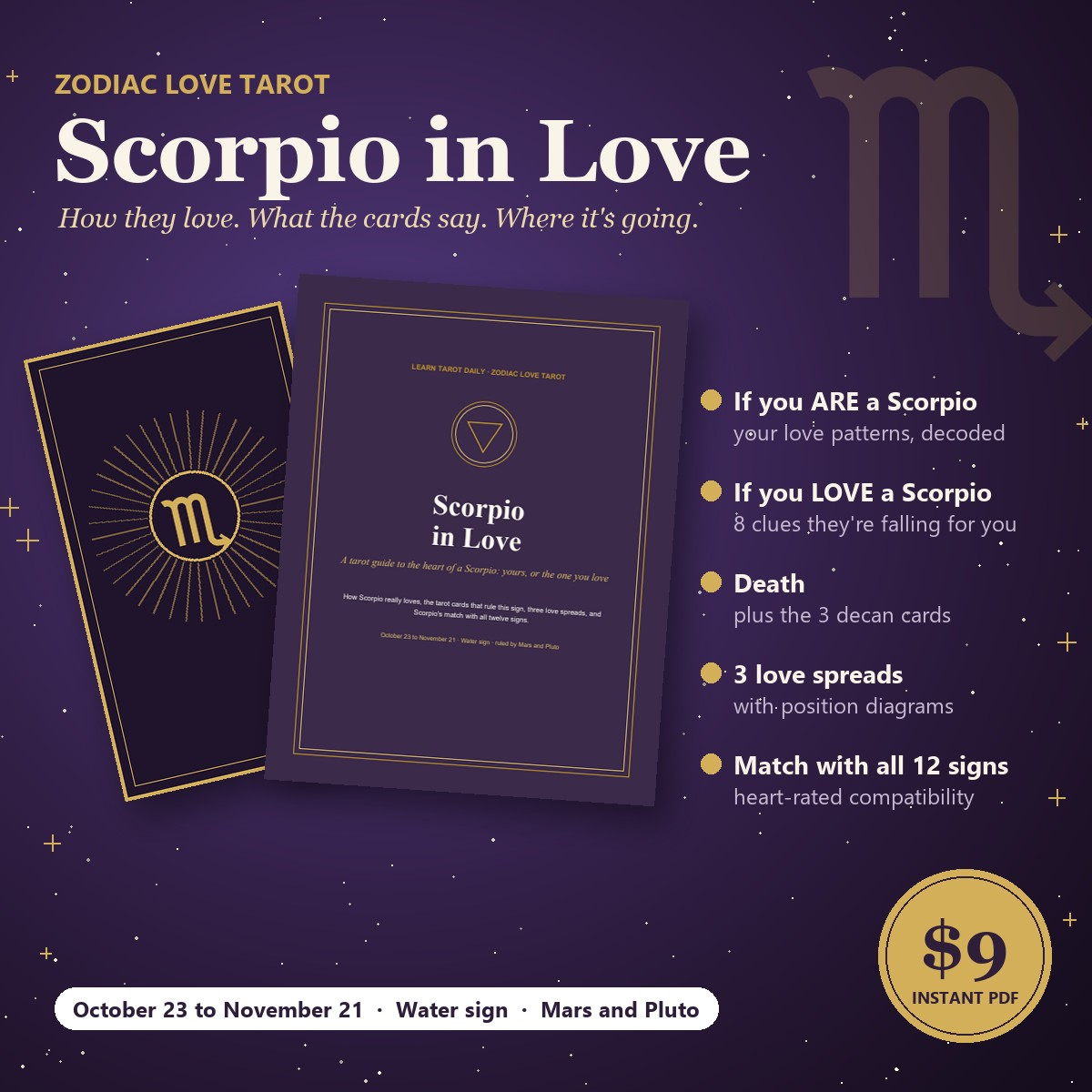Scorpio in Love: zodiac love tarot guide with Death