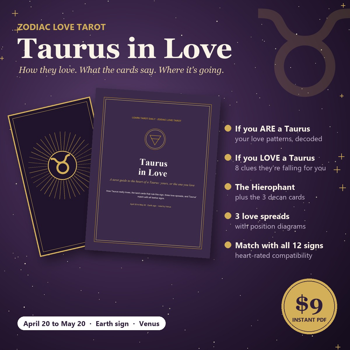 Taurus in Love: zodiac love tarot guide with The Hierophant